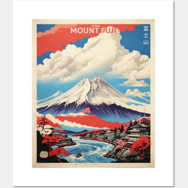 Mount Fuji Japan Vintage Poster Tourism 2 Wall Art by TravelersGems